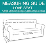U-NICE HOME Loveseat Cover Stretch Couch Cover Sofa Slipcover, Chocolate | Furniture protector, 2 Cushion Sofa, 1-Piece Sofa cover, Washable, Pet friendly, Polyester Spandex Jacquard fabric