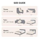 Snuggle Sac Ultra Soft Waffle Throw Blanket for Couch Bed Sofa 50x60 inches, Reversible Cream Blanket Microfiber Fluffy Fuzzy Cozy Knit Throws for Women Mothers Birthday Gifts
