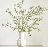 Avoeco Artificial Greenery Stems, 47”Tall Fake Plants Branches, Real Touch Faux Enkianthus Perulatus Twig Leaf for Home Garden Office Wedding Vase Filler Shop Decoration (3 Packs-Green)