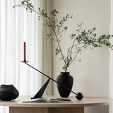 Black Metal Modern Candle Holder Candlestick Holders Decorative Candle Stand, Tapered Candle Holders Home Decoration 19 inch