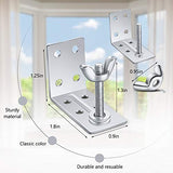 Jetec Roman Shade Wall l Bracket and Wingnut Ceiling or Wall Mount Brackets Mounting Installation L-mounts for Roman Shade Home Window Drapery Use(4 Pieces)