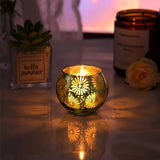 Green Mercury Glass Votive Candle Holders Set of 12