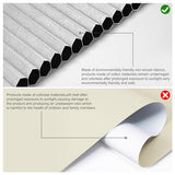 No Drill No Tools Blackout Cellular Shades Cordless Easy Install Honeycomb Blinds Thermal Insulated Noise Reduction Blinds for Indoor Windows,Blackout-White,34.5" W x 64" H