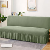 Futon Couch Cover|Futon Cover Stretch Mattress Thicken Armless Sofa with Skirt Soft Covers Non-Slip Slipcovers Washable Couch for Home