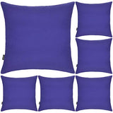 6 Pack Decorative 100% Cotton Pillow Covers Square Cushion Cover Solid Christmas DIY Throw Pillowcase for Home Bed Sofa Thanksgiving Day,Dark Blue,6 Pack-20" x 20"/50x50cm