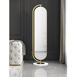 FKEE55UED Floor Luxury Floor-Standing Bedroom Mirror Rotating with Storage Full-Length Dressing Mirror