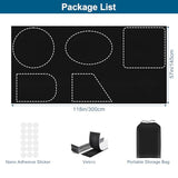 Petaholic 100% Blackout Curtains for Bedroom, Portable DIY Window Blinds, No Drill Window Shades & Blackout Blinds with Stickers & Tabs for Travel, Dorm Room, Media Room (118" x 57")