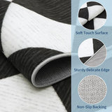 GarveeHome Checkered Hallway Runner Rug 2.6x8 Black and White Kitchen Rug