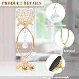 12 Pcs Elegant Metal Crystal Tea Light Candle Holders