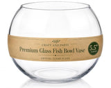 Glass Bubble Bowl, 4.5" Height x 6" Width Glass Fish Bowl Vase, Bubble Bowl vase for Terrarium, Flower vase Centerpiece
