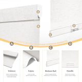 Boolegon Cordless Blackout Roller Shades for Windows, Free-Stop Linen Shades with Valance, Thermal Insulated Fabric, UV Protection Roller Blinds for Home, Office (Beige, 15" W x 48" H)