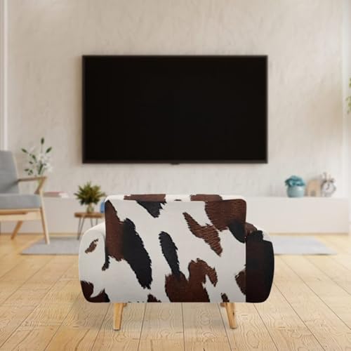 Cow Print Sofa Covers for 2 Cushion Couch Pet Friendly Anti Slip Non Skid Foam Elastic Bottom Washable Stretch Holiday Xmas Gifts Sofa Cover Decor