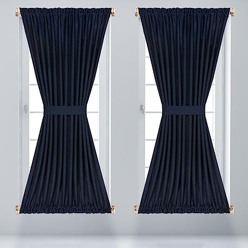 Amazing Drapery Hardware White Swivel Sash Curtain Rods with Brass Ends, Set of 4 (Hardware Included) - Adjustable Length 11-19 Inches, Easy to Install Metal Rods for Doors, Windows, and Sidelights