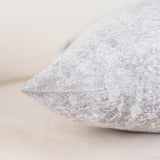 NiNi ALL Velvet Pillow Covers 18x18 Inch, Set of 2 Silver Throw Pillows Decorative Luxurious Cushion Cases for Sofa Bed Chair Couch Living Room Home