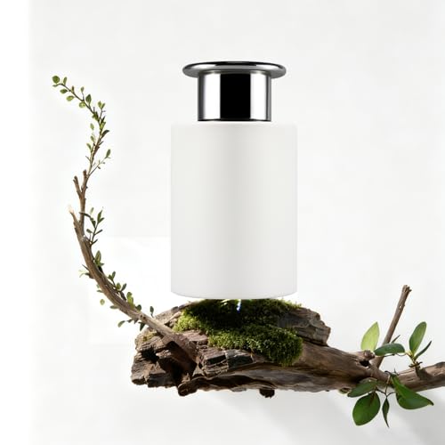 Glass Diffuser Bottles White Diffuser Jars with Silver Caps Set of 4 – 4.2 inches High, 120ml 4.06 Ounce. Fragrance Accessories Use for DIY Replacement Reed Diffuser Sets.