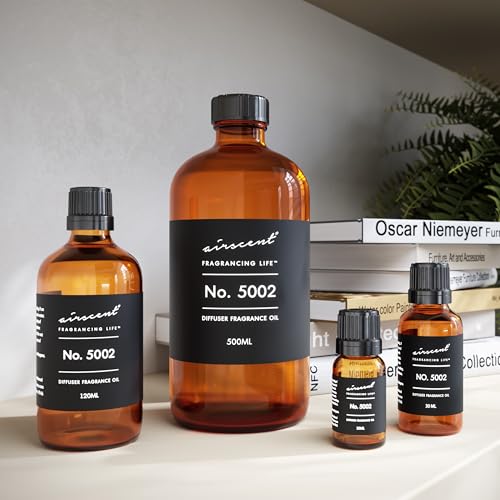 AirScent Creed-Aventus-Inspired Diffuser Oil - No. 5002 Perfume Dupe - Premium Fragrance Oil Blend for Ultrasonic and Waterless Diffusers and Crafting - 120 ml, 4 fl oz Glass Bottle with Dropper
