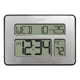 La Crosse Technology Atomic Wall/Table Clock, Metal, 7.5-inch H x 9.75-inch W x 1-inch D (513-1419) (513-1419-INT)