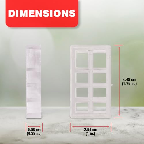 Amazing Drapery Hardware Bracket Spacer Blocks 8ct – Durable Extension Clear Plastic Brackets for Blinds and Shades, Ideal for Home and Office Window Treatments