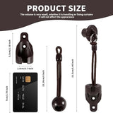 New Bungee kit + end caps Universal Replacement Mounting Brackets of Exterior Sun Shades Outdoor/Indoor Roller up Blinds (Brown, 2pack)