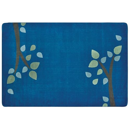 Carpets for Kids 1054 KIDSoft Branching Out Decorative Nursery Room Rug 4ft x 6ft Rectangle Blue