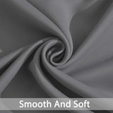 Yakamok Room Darkening Gray Blackout Curtains 84 Inch Long Light Blocking Thermal Insulated Window Treatment Grommet Drapes for Bedroom Living Room, 52W x 84L, Grey Curtains, 2 Panels