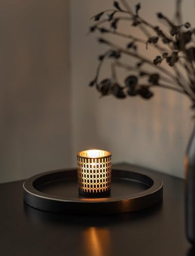 Hanobe Round Wood Candlestick Holder Tray for Table Centerpiece Decor, 11"