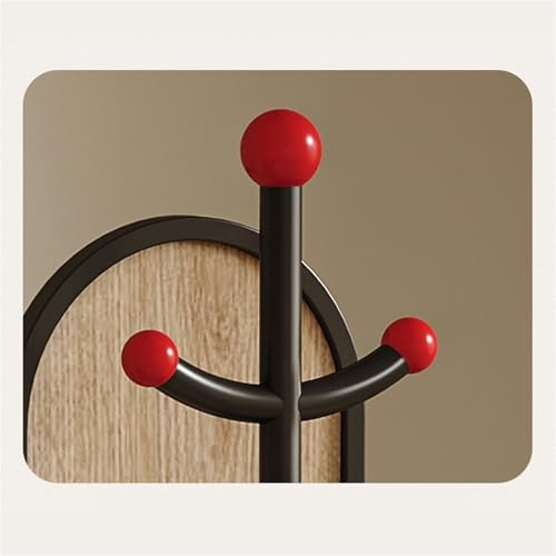 Decorative Bedroom Rotating Full-Length Mirror All-in-one Coat Rack Entryway Storage Floor for Living Room(Black)