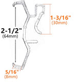 Valance Clips 10pcs 2.5inch Clear Plastic Hidden Retainer Holder Clip for Window Blind Valance,Horizontal Faux & Wood Blinds Parts