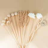 Reed Diffuser Stick,WUTAOBON 12Pcs 10Inch Natural Rattan Flower Reed Fragrance Diffuser Set, Fragrance Diffuser Replacement Rattan Sticks Home Decor (Primary Color)