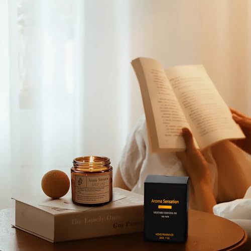Organic Coconut Vanilla Candles - Non Toxic Soy Candles for Home, Stress Relief & Meditation (7oz)