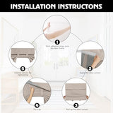 RYB HOME Linen Door Curtain 100% Blackout French Door Curtain for Glass Window, Fully Light Blocking Privacy Window Drapes Lightweight Tie up Shade, W 26 x L 69, Sand, 1 Panel