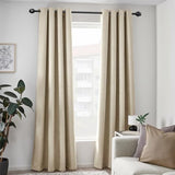 FLY HAWK Curtain Rods, 72" to 144" for Windows Curtain Rod Set, Modern Simplicity Decorative Style 5/8 Inch Metal Curtain Pole, Heavy Duty Drapery Rods with Brackets Black