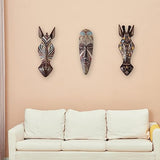 OTARTU African Mask Wall Sculpture Hand Carved African Tribal Wall Mask Art