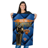 Northwest NBA New York Knicks Gilded 2026 NBA Finals Champions Printed Wall Hanging Tapestry, Woven Polyester Fabric, Decorative Fan Art for Bedroom Office Living Room, 24 x 36 in
