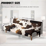 Brown Cow Print Futon Cover with Elastic Bottom,Soft Couch Cover Stretch Futon Slipcover Armless Futon Bed Cover Furniture Cover for Living Room Home Decoration