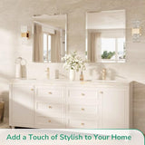 TokeShimi 24x36 Beveled Wall Mirror Decorative, Bathroom Vanity Mirrored with 1" Beveled Edge, Shatterproof Modern Frameless Mirror Bathroom Rectangle for Living Room, Entryway, Restroom