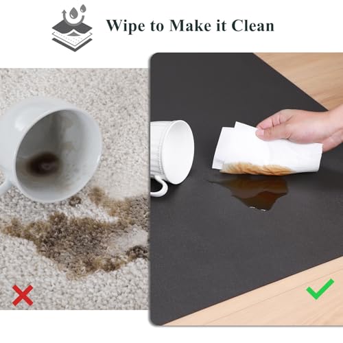 Hallway Runner Rug for Kitchen, Leather-Look Waterproof Floor Mat