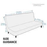 MAXIJIN Velvet Futon Cover Full Size Stretch Futon Mattress Cover Thick Soft Armless Sofa Bed Slipcover Plush Couch Furniture Protector with Elastic Bottom, Machine Washable (Gray)