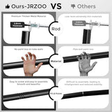 Curtain Rod for Windows 18-45 Inch, Black 5/8 Inch Small Window Treatment Rods, Short Adjustable Splicing Drapery pole, Matte Black