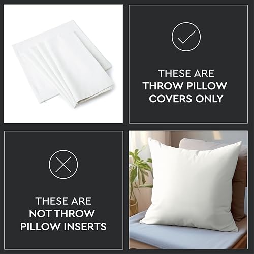 Encasa XO Throw Pillow Covers, Cotton, No Inserts 18"x18"