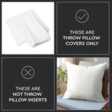 Encasa XO Throw Pillow Covers, Cotton, No Inserts 16"x16"