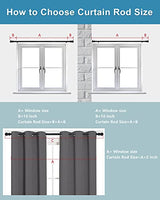 HOSKO Black Curtain Rod, 1-Inch Window Curtain Rods Set - Curtain Rods for Windows 30-84 Inches - Including Three Mounting Brackets