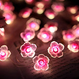 Cherry Blossom Fairy String Lights Sakura Pink Flower Decorative Lights Modern Décor 10ft 30LEDs with Timer Remote Control for Bedroom Floral Garland Centerpieces