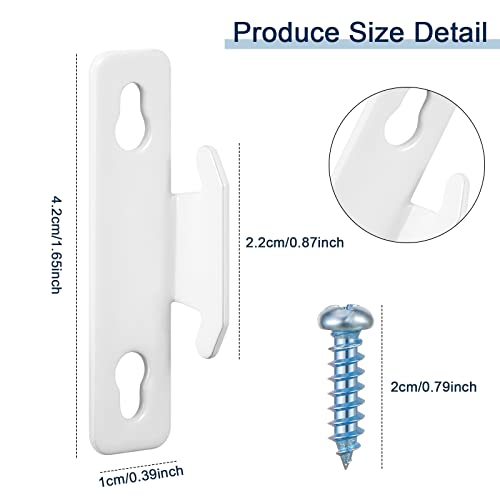Sratte Curtain Rod Bracket Curtain Rod Single Hardware Brackets Spreader Wall Hooks with Screws Window Hardware Holders for Kitchen Accessories Supply(White,10 Pcs)