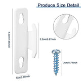 Sratte Curtain Rod Bracket Curtain Rod Single Hardware Brackets Spreader Wall Hooks with Screws Window Hardware Holders for Kitchen Accessories Supply(White,10 Pcs)