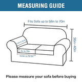 H.VERSAILTEX Stretch Sofa Covers for 3 Cushion Bundle 2 Cushion Loveseat Sofa Cover Bundle Arm Chair Cover, Dove
