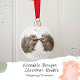 Portmeirion Royal Worcester Christmas Tree Ornament - Personalized Holiday Bauble with Hedgehog Motif, Fine Bone China Festive Holiday Decorations, Whimsical Animal Theme for Seasonal Home Decor