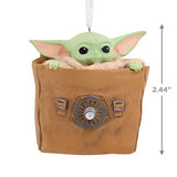Hallmark Star Wars: The Mandalorian Grogu in Bag Christmas Ornament, May The 4th
