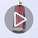 Old World Christmas Watermelon Wedge Glass Blown Ornament for Christmas Tree, Handcrafted Holiday Decoration, Fruit Collection