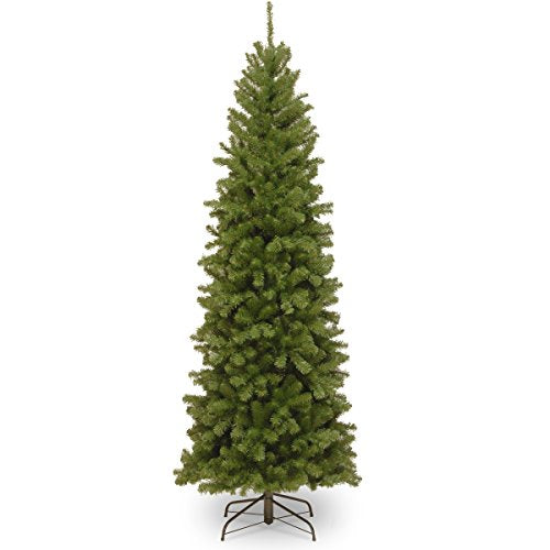 National Tree Company 6 ft Unlit North Valley Spruce Slim Artificial Christmas Tree, 636 Tips, Includes Stand, Green